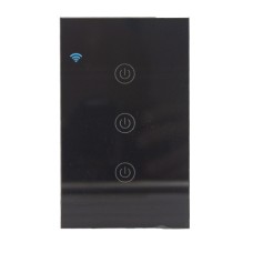 Smart Wi-Fi Light Switch Black (3 Lever)